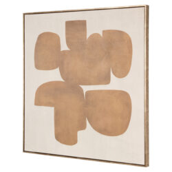 Wall art Odyssey gold left in modern interieur als gouden statement piece