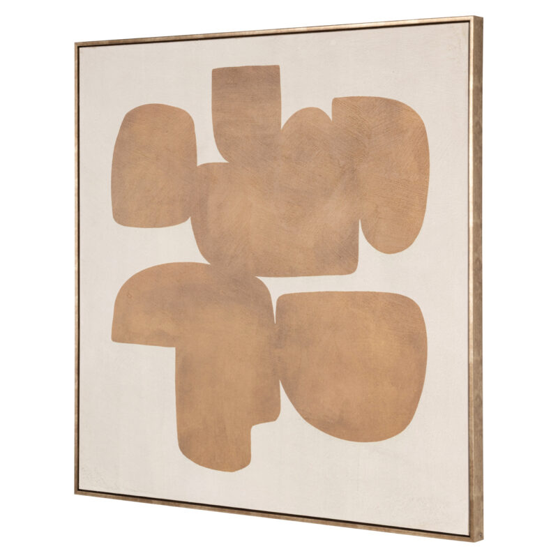 Wall art Odyssey gold left in modern interieur als gouden statement piece
