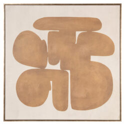 Wall art Odyssey gold right handgemaakt gouden wanddecoratie op gestructureerd canvas met symmetrische vormen
