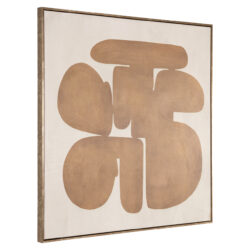 Detailopname gouden textuur wall art Odyssey right op gestructureerd canvas handgemaakt