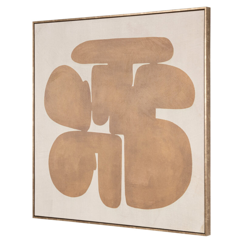 Wall art Odyssey gold right in modern interieur als gouden wanddecoratie