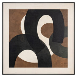 Wanddecoratie Euphoria brown left, sculpturale papierstructuur, beige en bruin, handgemaakt