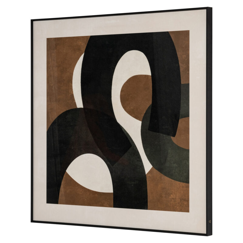 Textuur wanddecoratie Euphoria brown left, papierstructuur, matte finish