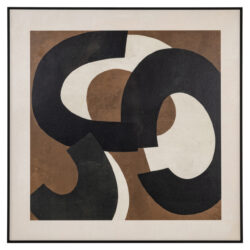 Wanddecoratie Euphoria brown right, gelaagd papier, abstract, warme aardetinten