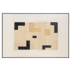 Wall art Vortex beige left gestijld in modern interieur aan witte muur