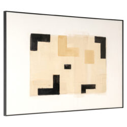 Zijaanzicht wanddecoratie Vortex beige left met driedimensionale papieren vormen