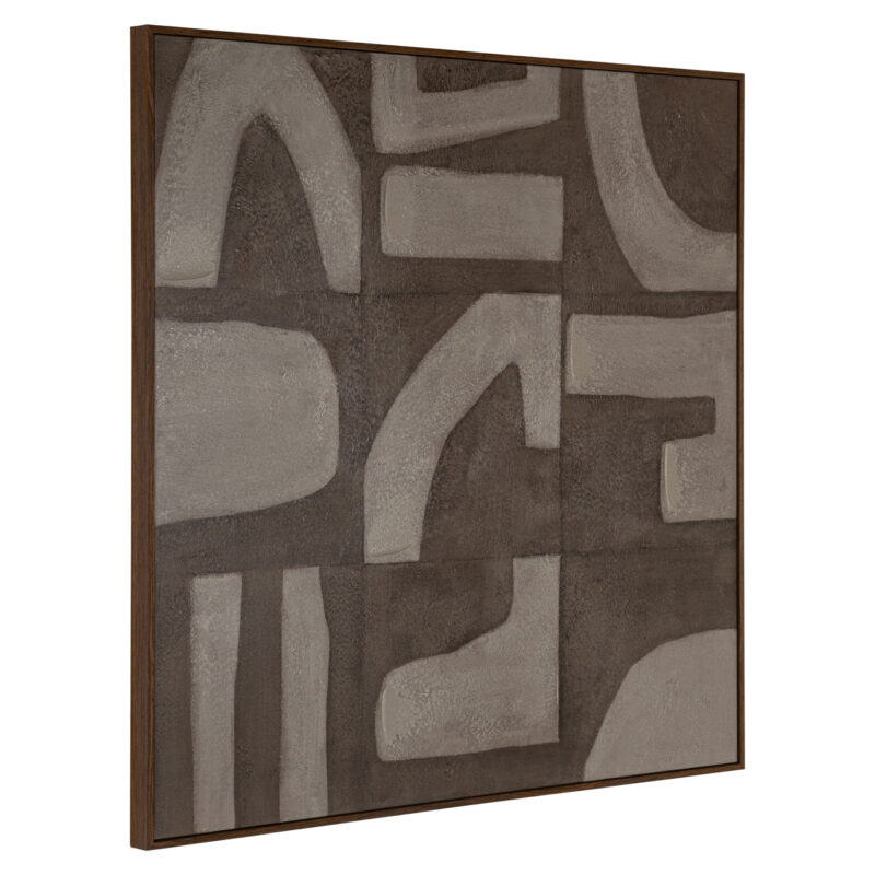 Detailopname textuur wall art Zenith sand left op gestructureerd canvas sandstone