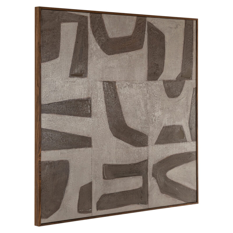 Nahaufnahme der strukturierten Leinwand-Wanddekoration „Zenith Sandstone“ mit abstrakter Textur