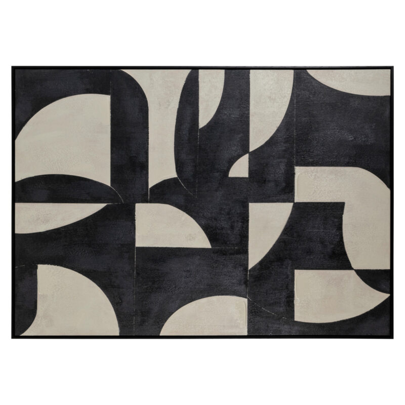 Wandbild „Splendor Black“ als auffällige Wanddekoration in einem modernen Interieur