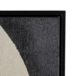 Wandbild „Splendor Black“ – abstrakte Schwarz-Weiß-Wanddekoration auf Leinwand
