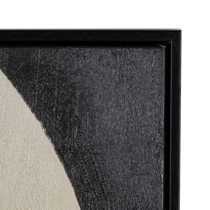Wandbild „Splendor Black“ – abstrakte Schwarz-Weiß-Wanddekoration auf Leinwand