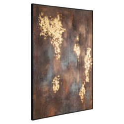 Detail goudtinten op wanddecoratie Golden Gleam