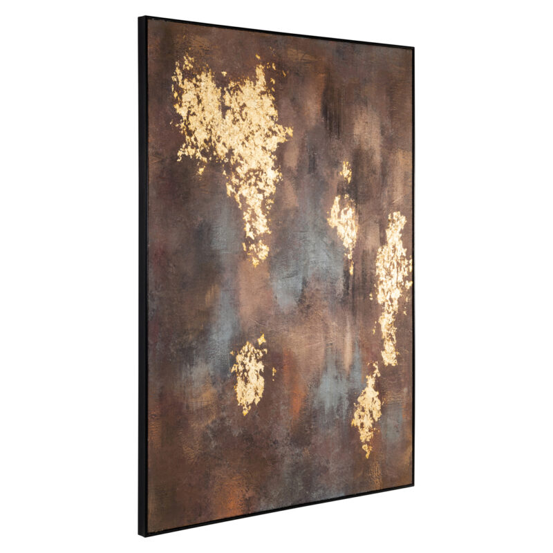 Detail goudtinten op wanddecoratie Golden Gleam