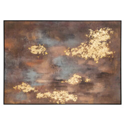 Wanddecoratie Golden Gleam in interieur, goud en bruin