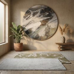 Vloerkleed Karpet Acampo 2626 240rond, ronde karpet