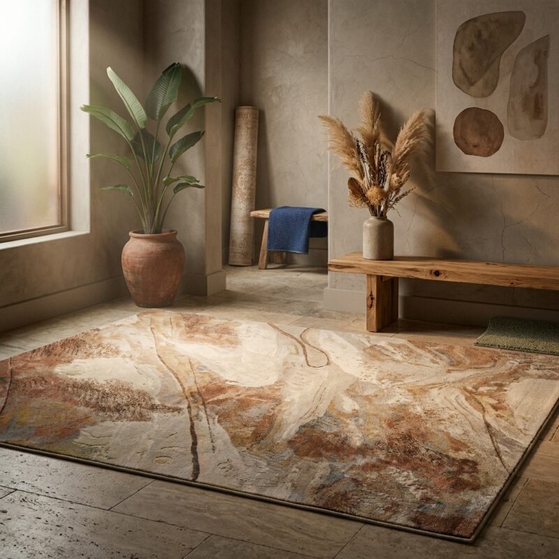 Acampo 7270 ovaal karpet 160x230 cm in polypropyleen heatset warm design
