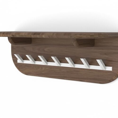 aruba coat rack 60 with hat shelf and 7 hooks welcome home collection | Heb je wel eens door de ramen naar prachtig ingerichte woonkamers in Nederland gekeken? Een salontafel versierd met bloemen staat voor een gezellige en aantrekkelijke bank, daarachter zie je een eettafel voor gezellige bijeenkomsten en in de vensterbank staan smaakvolle vazen. Aruba-Garderobe 60 mit Hutablage und 7 Haken