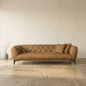 Bank Chesterfield Capetown Africa Leder, van Zitform, in wabi-sabi sfeer