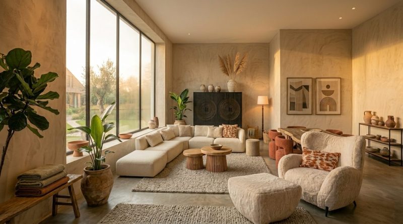 Bank Lund cream fusion 3-seater + ottoman left, hoofdfoto