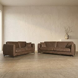 Banken set, moderne woonkamer, houten meubels, minimalistisch interieur, comfortabele banken, woondecoratie, stijlvolle zitmeubels, Mokana Meubelen.