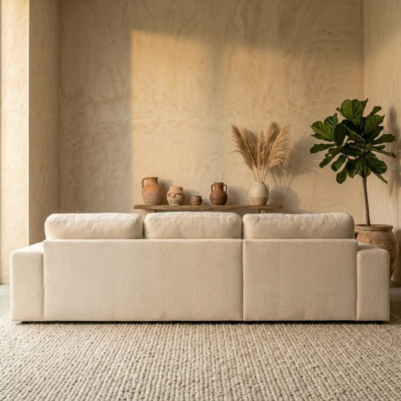 Bank Santos niagara beige 2,5-seater + lounge left, hoofdfoto