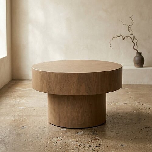 Moderne massief houten eettafel met ronde vorm, perfect voor een stijlvolle eetkamer. Gemaakt van hoogwaardig hout, biedt duurzaamheid en tijdloze elegantie voor elk interieur.