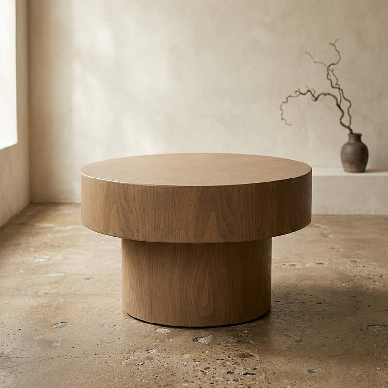 Moderne massief houten eettafel met ronde vorm, perfect voor een stijlvolle eetkamer. Gemaakt van hoogwaardig hout, biedt duurzaamheid en tijdloze elegantie voor elk interieur.
