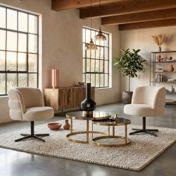 Esszimmerstuhl „Alexander Jones Cream Fusion Swivel“ (Chadwick) von Richmond Interiors, Hauptfoto