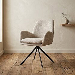 Comfortabele houten draaistoel met zachte bekleding, perfect voor moderne woonkamers en kantoorruimtes.