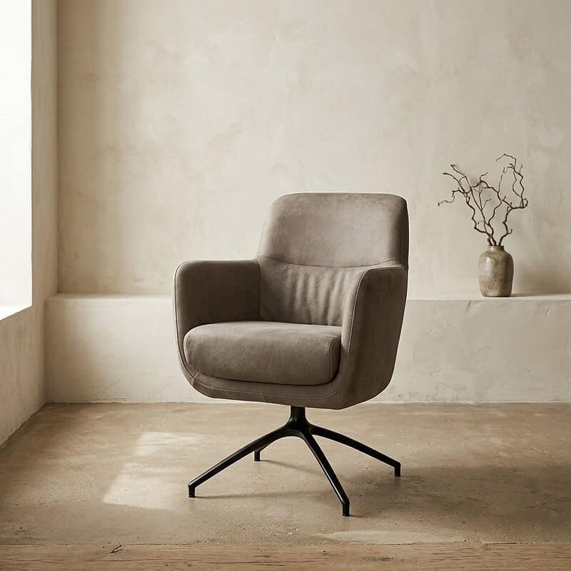 Bankfauteuil Mokana - Modern design, comfortabel en stijlvol. Moderne bankfauteuil van Mokana met zachte bekleding en zwart metalen onderstel, perfect voor een eigentijdse woonkamer of kantoor.