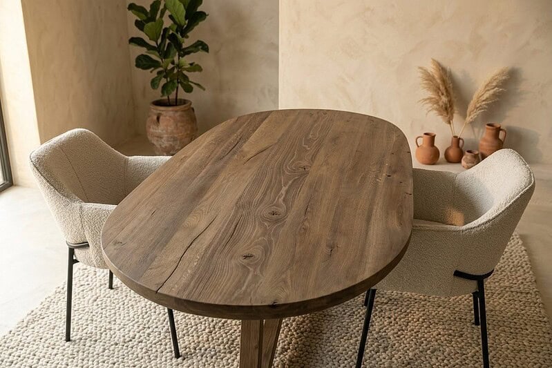 Eetkamertafel 692-747 Eiken, van Koopmans Meubelen, hoofdfoto