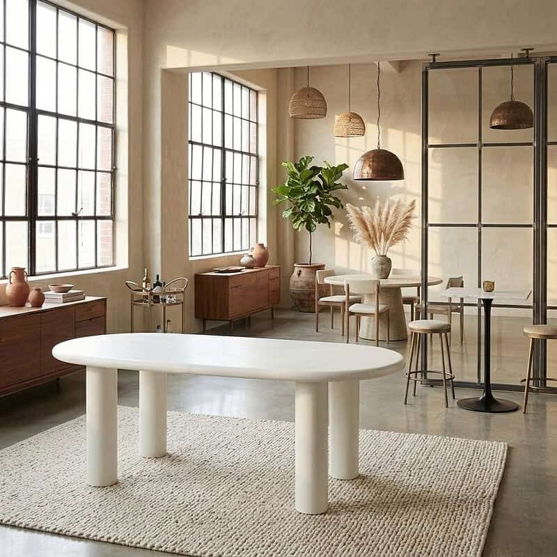 Eettafel Bloomstone white 235, hoofdfoto