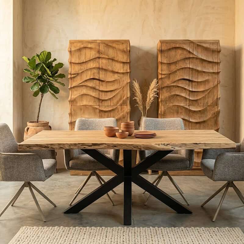 Eettafel boomstam Nando, van Mokana Furniture, hoofdfoto