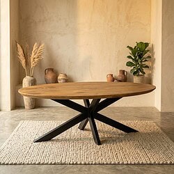 Eettafel Brandy | 160 cm | Ovaal, hoofdfoto