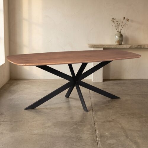 Eettafel Elegance 240 cm | Deens ovaal, in wabi-sabi sfeer