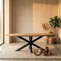 Eiken eettafel Ferris | Deens Ovaal 180 cm | Brown, hoofdfoto