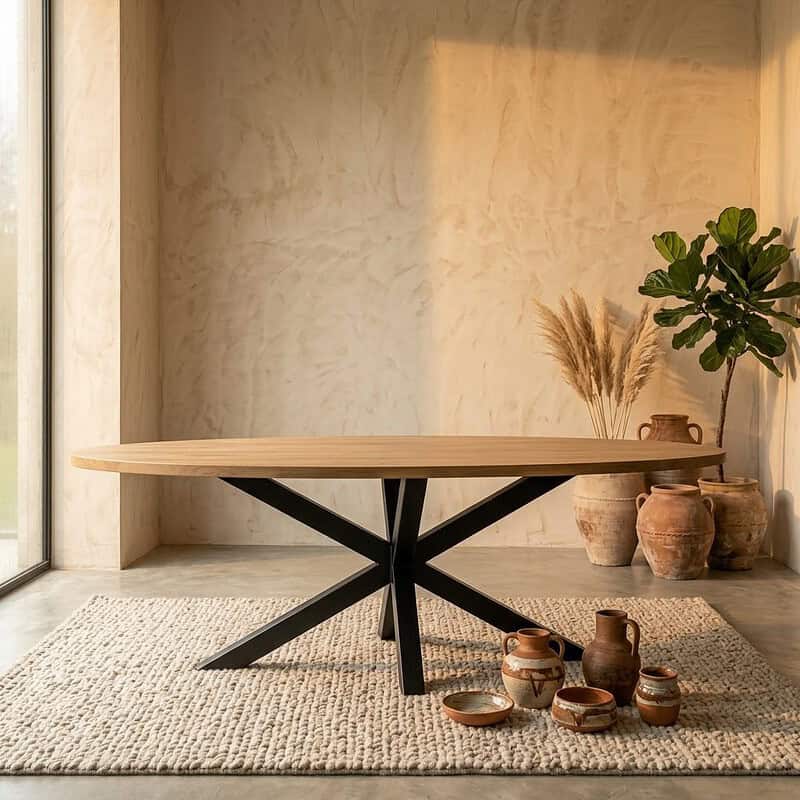 Eiken eettafel Ferris | Deens Ovaal 180 cm | Brown, hoofdfoto