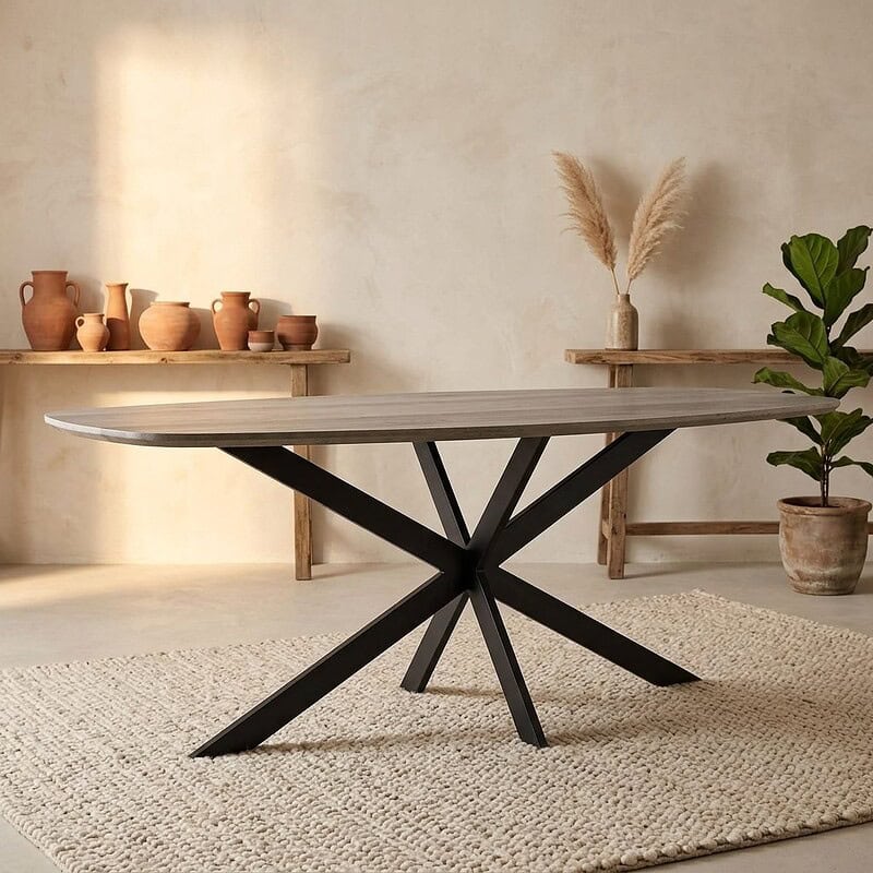 Eiken eettafel Ferris | Deens Ovaal 180 cm | Naturel, hoofdfoto