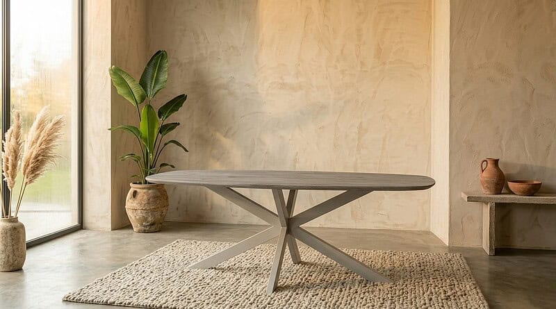 Eiken eettafel Ferris | Deens Ovaal 200 cm | Naturel | Poot Sand, hoofdfoto