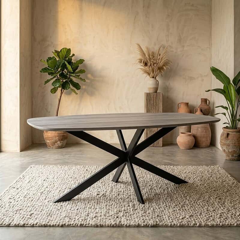 Eiken eettafel Ferris | Deens Ovaal 200 cm | Naturel, hoofdfoto