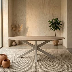 Eiken eettafel Ferris | Ovaal 180 cm | Naturel | Poot Sand, hoofdfoto