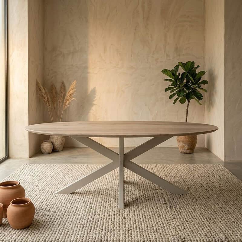 Eiken eettafel Ferris | Ovaal 180 cm | Naturel | Poot Sand, hoofdfoto