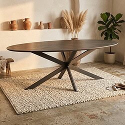 Eiken eettafel Ferris | Ovaal 180 cm | Naturel, hoofdfoto