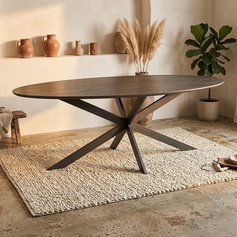 Eiken eettafel Ferris | Ovaal 180 cm | Naturel, hoofdfoto