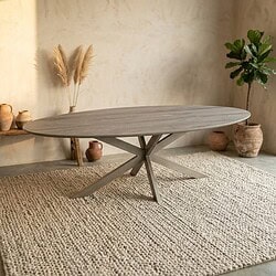 Eiken eettafel Ferris | Ovaal 240 cm | Naturel | Poot Sand, hoofdfoto