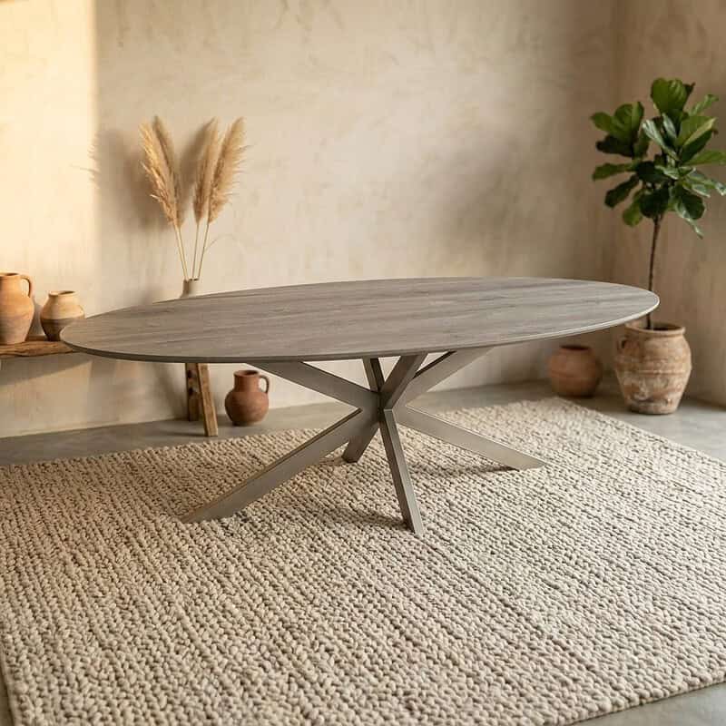 Eiken eettafel Ferris | Ovaal 240 cm | Naturel | Poot Sand, hoofdfoto