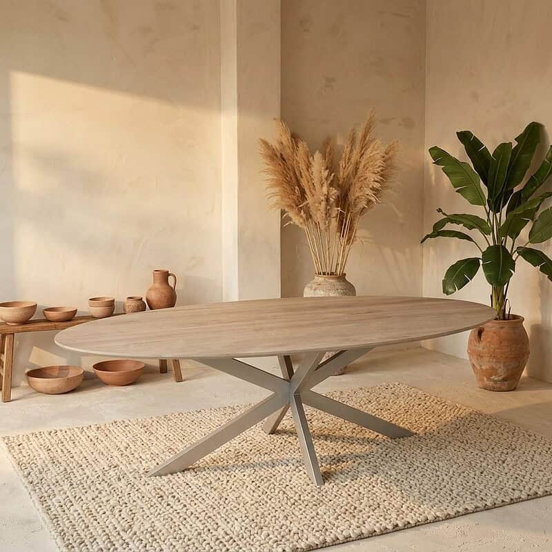 Eiken eettafel Ferris | Ovaal 280 cm | Naturel | Poot Sand, hoofdfoto