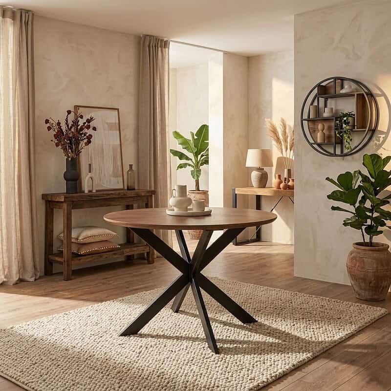Eiken eettafel Ferris | Rond 150 cm | Brown, hoofdfoto