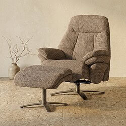 Relaxsessel mit Fußhocker, ideal für Entspannung und Luxus zu Hause, hergestellt von Mokana Meubelen.