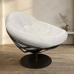 Moderner Mokana-Lounge-Sessel mit weicher Polsterung und schwarzem Metallgestell – perfekt für stilvolle Sitzecken und zum Entspannen.